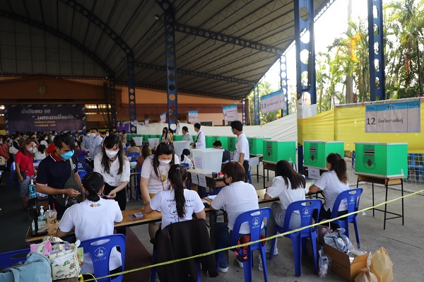 บรรยากาศการเลือกตั้งล่วงหน้าของจังหวัดสมุทรสาคร