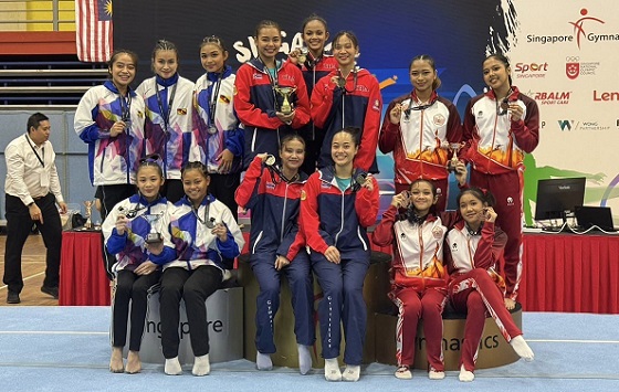 ยิมนาสติกศิลป์  คว้า 3 เหรียญทอง 1 เหรียญเงิน 1 เหรียญทองแดง รายการ Artistic Gymnastics Singapore Open 2024